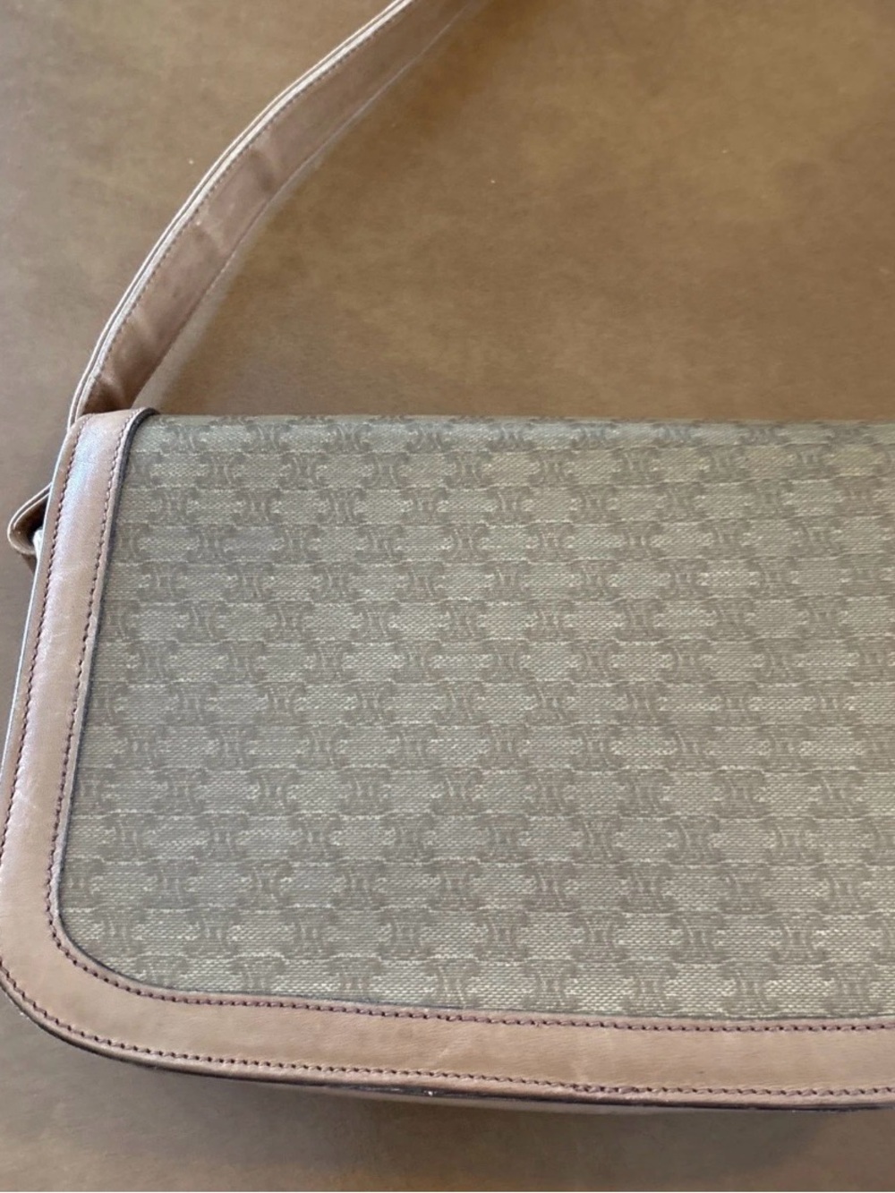 Vintage Celine Macadam Logo PVC Leather Shoulder Bag - Picture 2 of 15